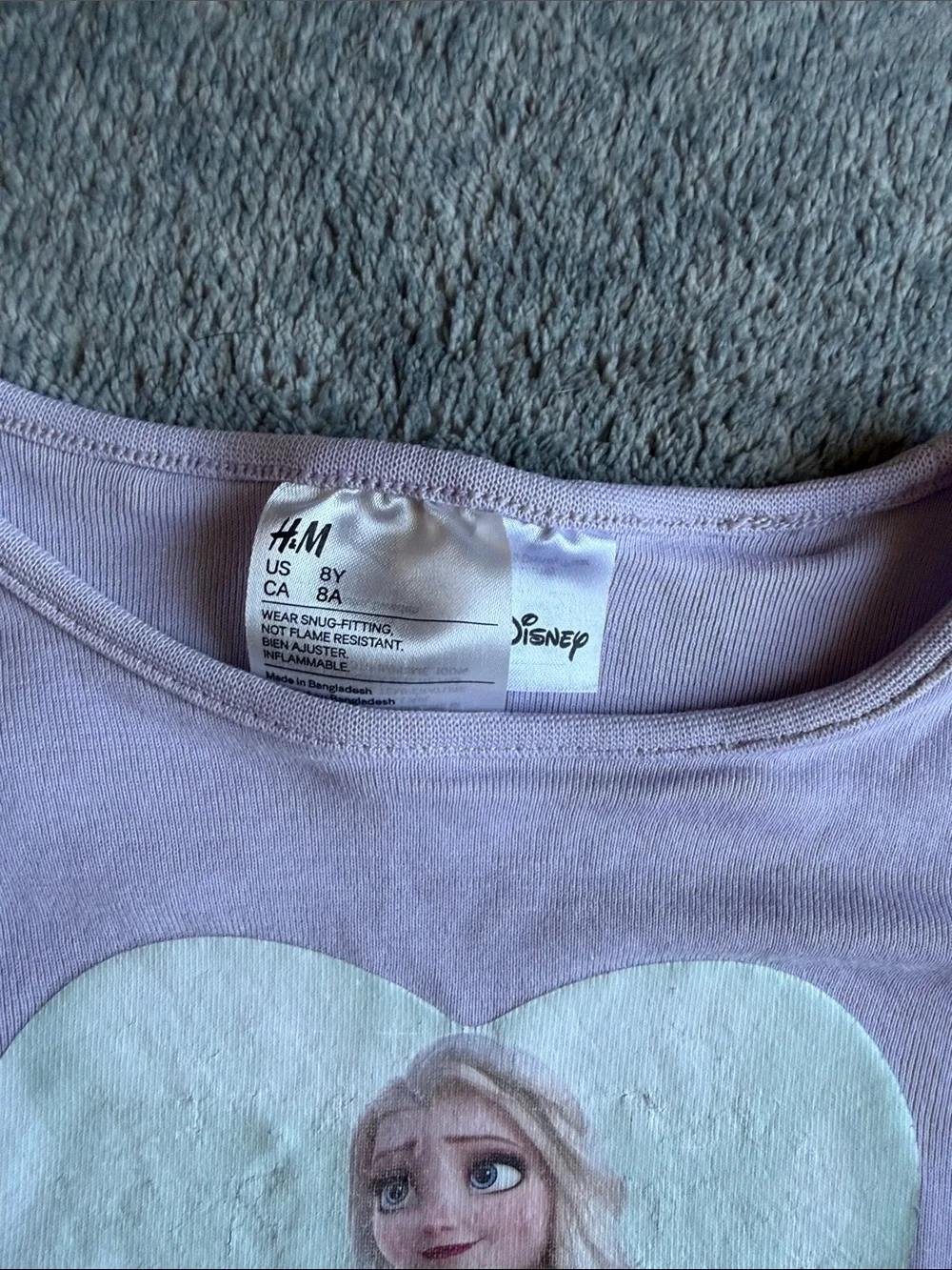 H&M Lavender Frozen Elsa 'Sweet Dreams' Pajama Set